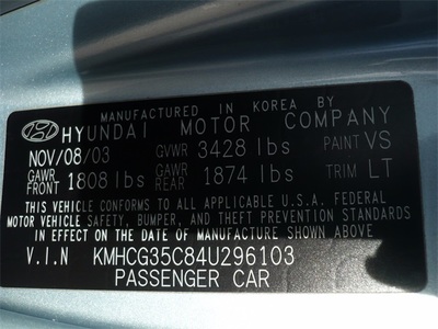 2004 Hyundai Accent GL Hatchback